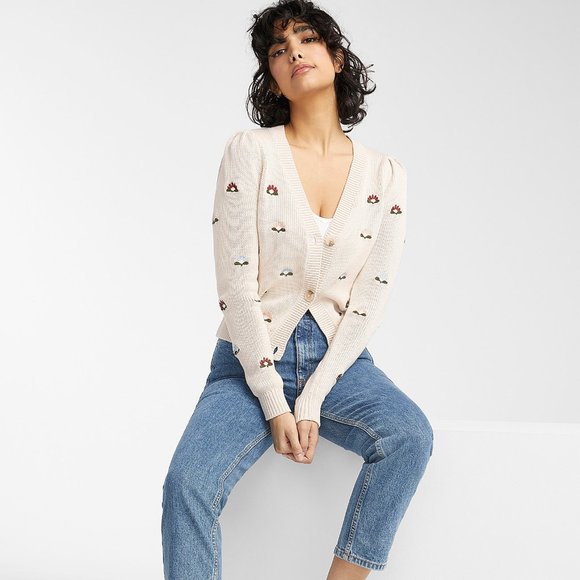 SOLD Twik Floral Embroidered Cardigan (M) - Picture 1 of 2
